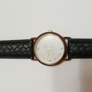 Maltese dog watch leather band.